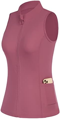 Goltsек Смит, женски голф елек лесна со џеб со целосна зипска облека за трчање на јакна за пешачење за пешачење атлетски S-2XL