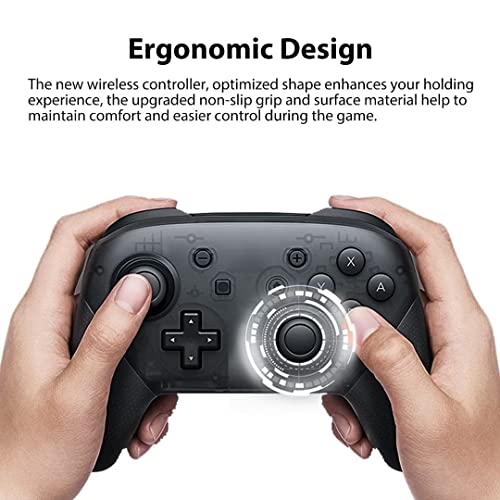 JRSHOME Безжичен Прекинувач Pro Контролер За Nintendo Лесно Поврзување преку Bluetooth Користи Нов Пвц Материјал, Отпорен На Пот и нелизгање,