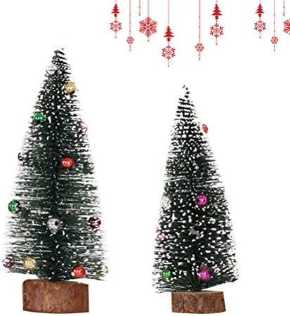 2 ПАРЧИЊА Божиќни Украси Креативна Декорација На Работната Површина Шарени Борови Иглички Мини Украс За Новогодишна Елка Декор