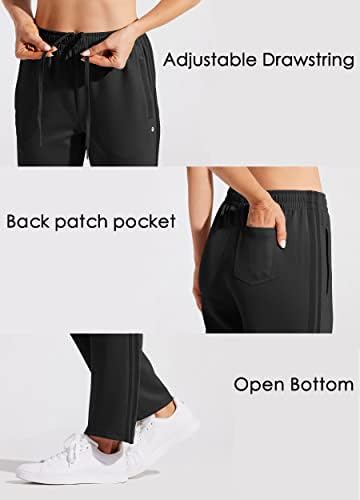 Panенските панталони за женски патеки ги загреваат атлетските трчања со џемпери за спортски панталони со панталони со џебови