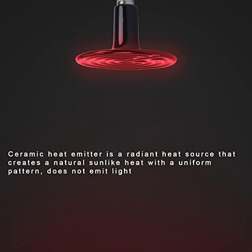 100W инфрацрвена керамичка топлинска ламба Топл -топлински сијалици Амфибија, сијалица за затегнување на желка, брада змеј гуштер, живина од пилешко