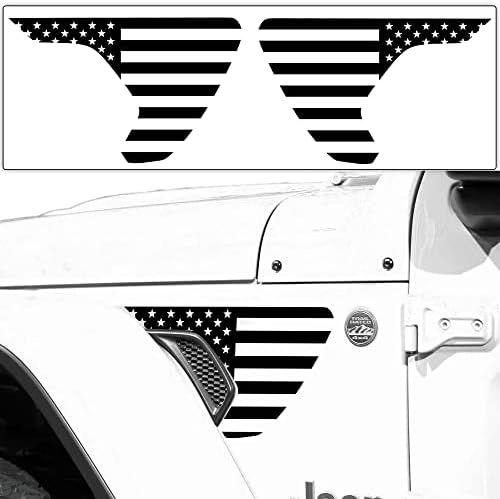 Богар Технолошки Дизајни-Пресечен Страничен Браник Вентил Винил Налепница Со Американско Знаме Компатибилен Со Џип Вранглер