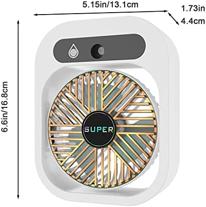 Преносен климатик USB Chargable: Личен мини климатик со 3-брзински со овлажнител за домашна спална соба, спална соба,