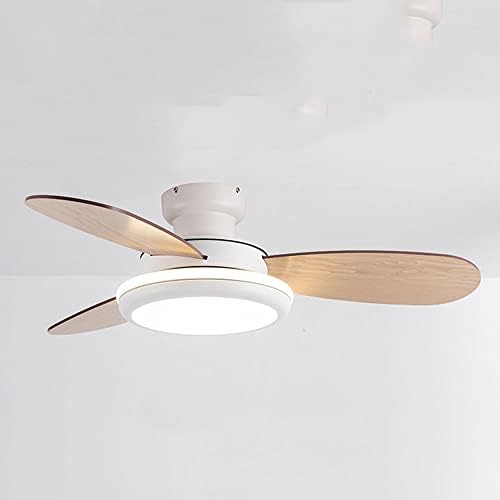 DSJ Nordic Solid Wood Fan ламба модерна LED акрилна далечинска контрола таванот вентилатор ламба акрилик вентилатор лустер за