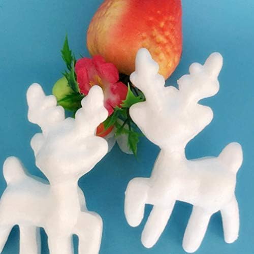 Doitool 25 парчиња моделирање полистирен пена елен облик на облик бел DIY занает за цвеќе уредување подарок свадбена забава Декорација Божиќна