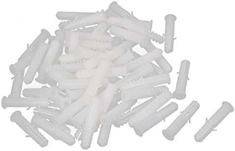 AEXIT 70PCS 8mM завртки и завртки x 39mm заостанување Проширете ја цевката wallидни завртки пластични експанзија на ноктите за експанзија