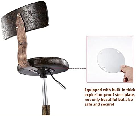 Опаеро столче столче тркалање вртење прилагодлива висина, хидраулична метална столица за кујна, салон, бар, канцеларија, масажа-црна