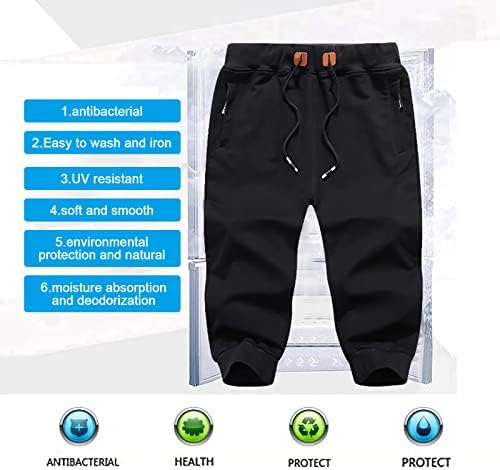 Пети Бенд Спортски Врвка Три-Џеб Машки Памучни Панталони Исечени Патент Обичен Машки Дрвен Поток Од Машки