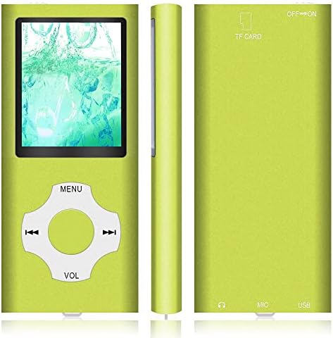 Player Player / MP4 Player, Hotechs Mp3 Music Player со 32 GB меморија SD картичка SD -картичка SLIM Classic Digital LCD 1.82 '' Mini USB