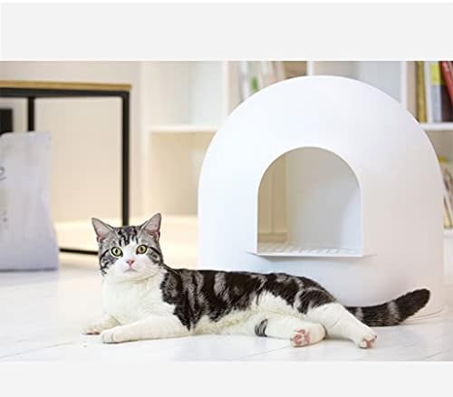 Jinyishop Кутија За Отпадоци За Мачки Сферичен Тоалет За Мачки Полу-Затворен Голем Простор Тоалет За Мачки Отпорен На Прскање Едноставни