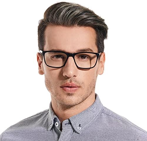 Ailebre 2 пакет класични очила за читање за мажи правоаголник рамка за очила против сина светлина за шифрирање на очила