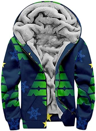 ADSSDQ преголема јакна, плус големина основна приморска качулка, целосен ракав зимски вклопни топли џемпери графички графики131313
