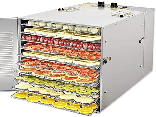 ZZ Pro Commercial Dehydrator Machine Dehydrator Electric Food, производител на месо или говедско месо, фен за овошје со 10 ленти, 155 степени