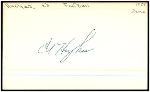Ед Хјуз Потпишан Индекс Картичка 3х5 Автограм Овен Гиганти Д: 2000 87562-Мак Намалување На Потписи