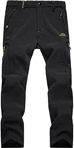 Магкомсен Машки Зимски Панталони 5 Џебови Со Патент Снежни Панталони Панталони За Скијање Обложени Со Руно Панталони За Пешачење Отпорни