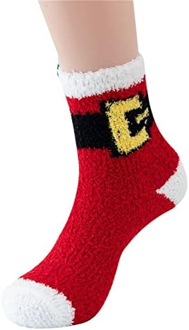 Останете дома чорапи топло Божиќно мода ветерно печатење со средни цевки чорапи долги цевки памучни женски чорапи големи