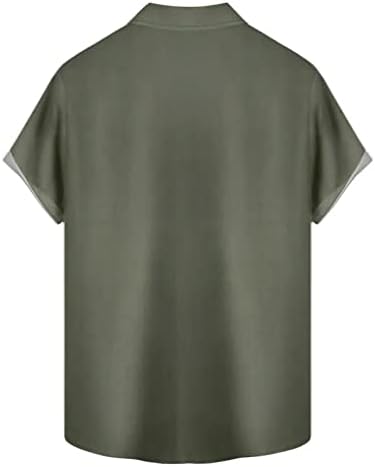 Zpervoba Mens Printed Hawaiian кошули со кратки ракави копче надолу кошули со кошули за маица за маж за мажи за мажи