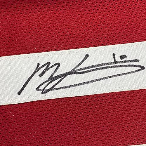 Врамено автограмиран/потпишан Мек onesонс 33х42 Алабама Црвен колеџ Фудбалски дрес Бекет Бас Коа