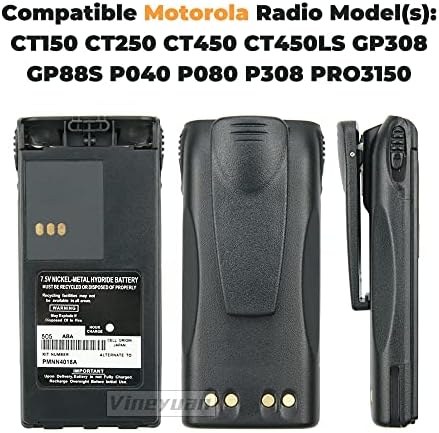 Vineyuan PMN4018A Ni-MH Батерија За Motorola CT150 CT250 CT450 CT450LS GP88S P040 P080 P308 P3150 Двонасочна Радија Замена На Батеријата