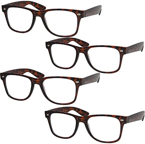 4 парови Делукс очила за читање - Стандардно вклопуваат читатели на пролетни шарки