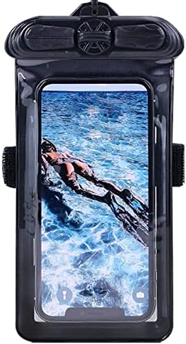 Телефонски случај во Ваксон, црна, компатибилна со LuckyLaker Lucky Fish Finder Pro FF718 FF718D-ICE FF718D водоотпорна торбичка суво