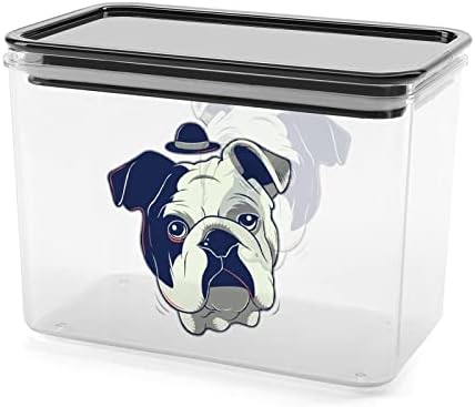 Капа Куче Глава Пластична Кутија За Складирање Контејнери За Складирање Храна Со Капаци Тегла Со Ориз Запечатена Кофа За Организација