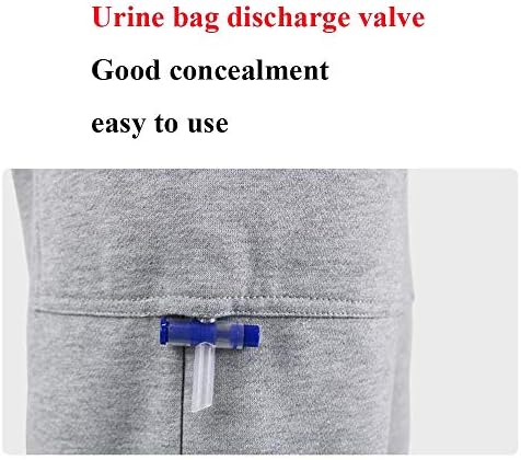 Gaofaninincontinence Care Топл панталони со џеб, уринарни катетер кои се занимаваат со панталони за излегување со стари лица, DarkBlue1Pocket,