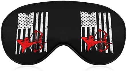 Лов на лак Американско знаме за спиење маска со лесна маска за слепи маски за очи со прилагодлива лента за мажи жени
