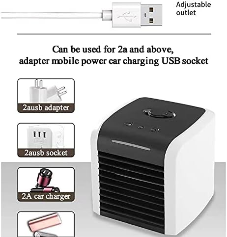 Мини климатик, преносен мини ладилник за воздух USB мал ладилник за ладилник за мраз Мал климатик, испарувачки ладилник за воздух, стои