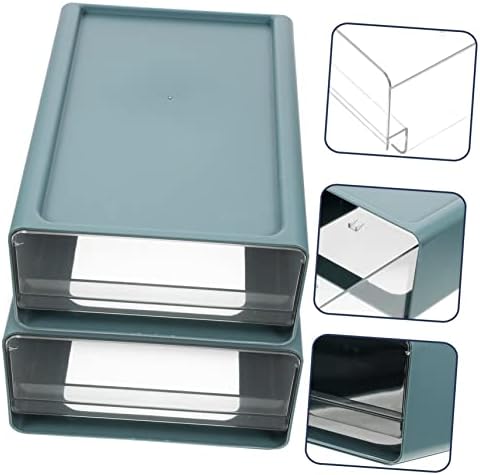 Stobok 2pcs кутија за складирање на кутии за складирање на кутија за накит за кутии за куќиште за куќиште за шминка организатор кутија