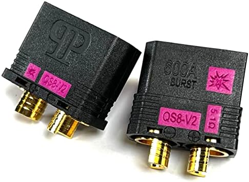 Совршен премин QS8-V2 Анти-Спарк Конектор Постави машки и женски + жици / нови и подобрена верзија на QS8-S конекторот / 600A пукна / позлатени