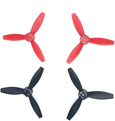 Пластични пропелери на Anbee® 4PCS реквизити за папагал Bebop 2 дрон квадкоптер, црна и црвена боја