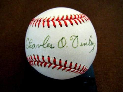 Сопственик на атлетика на Чарли О. Финли Оукланд потпиша автоматски VTG OAL Бејзбол ПСА/ДНК - Автограмски бејзбол
