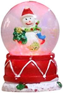 Wakauto Божиќни снежни глобуси Декоративни сноу -сцена сцена кристална топка светла стаклена вода глобус колекционерска декорација