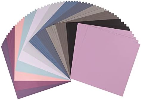 Vaessen Creative Florence Proteic Cardstock Paper, мешавина од зимски бои, 216 грама, 12х12 инчи, 60 листови, за сноп книги, правење