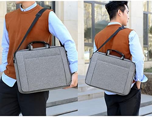 Случај за носење торба со лаптоп 15,6 инчи со каиш за рамо, лесна чанта за деловни активности, случајна употреба за жени за жени црно