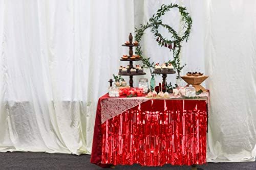 Богатства Надарени Цврсти Црвени Ламбички Табела Здолниште Пакет од 2 Метални Табела Раб За Божиќ Роденден Дипломирање Свадба Бебе Туш Партија Украси