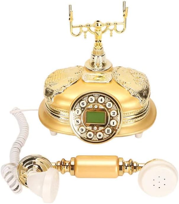 Антички телефонски телефони со антички телефонски телефони WYFDP Гроздобер класичен керамички домашен телефон Антички домашен канцеларија