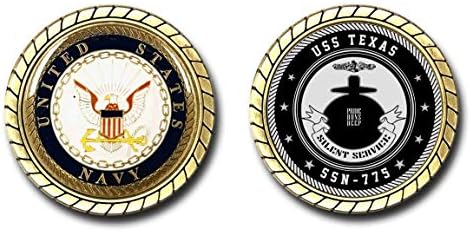 Усс Тексас ССН-775 Американската Морнарица Подморница Предизвик Монета-Официјално Лиценциран