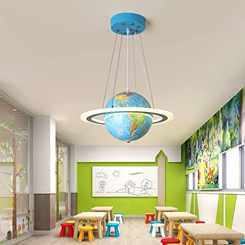 JHBHQKKX симулиран лустер за LED LED за детска соба сина акрилна сфера приврзок светлосни тела за над -кујнски остров за осветлување