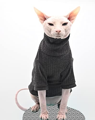 Сфинкс облека за мачки со висока врата есен и зимска база облека истегната облека без коса мачка облека облека облека мачка