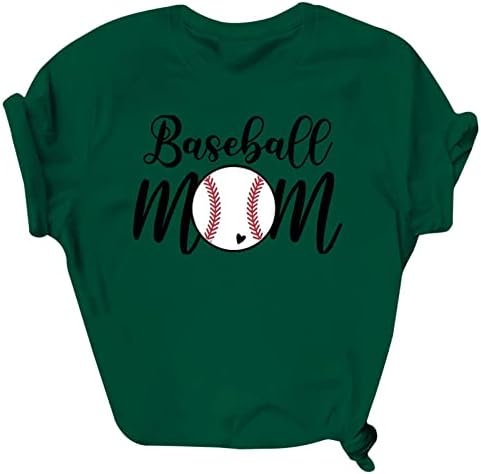 Womenенски бејзбол маица кошула 2023 година во бејзбол сезона кошула бејзбол фан подарок, обичен натпревар денови со кратки ракави кошула