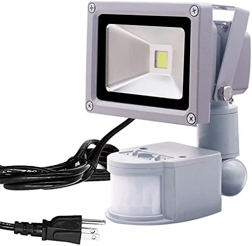 Hannahong 10W LED сензор за движење на движење на поплави, светло за светло, пир -индукција ламба, самрак до зори на отворено автоматско