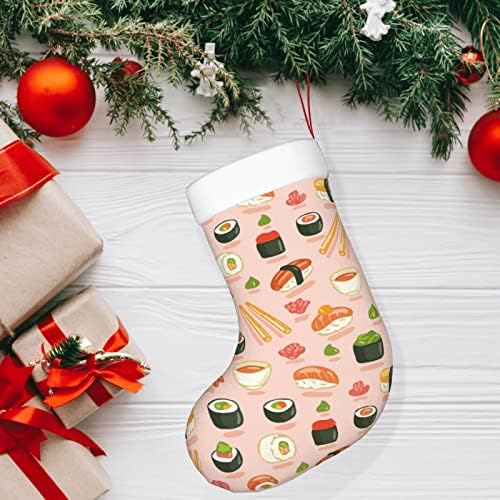 Аугенски Божиќни чорапи суши и ролни двострани камин што висат чорапи