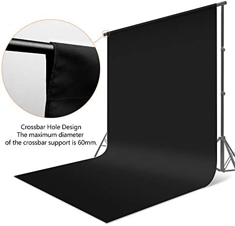 Hemmotop 10 x 12ft црна позадина позадина црна позадина екран за фотографија црна слика за позадината на фотографијата за фото видео