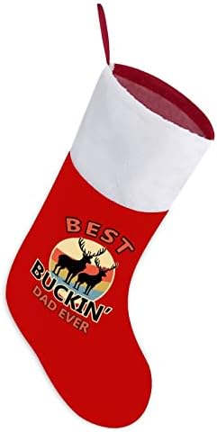 Најдобриот тато Бакин некогаш Божиќни чорапи црвен кадифе со бела торба за бонбони Божиќни украси и додаток на семејна забава