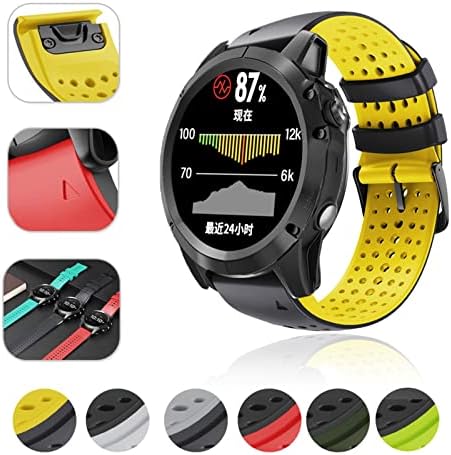 Eeom 26/22mm Часовник За Garmin Феникс 6 6S 6X PRO 5 5X 5S ПЛУС 3HR 935 945 D2 Силиконски Бенд Брзо Ослободување Часовник Easyfit Рачен Ремен