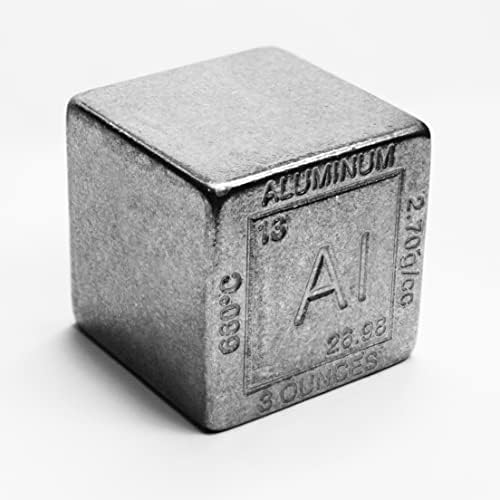 Алуминиумска Коцка 3 мл - 99% Чист Метал Висока Густина Елемент Со Сертификат За Автентичност