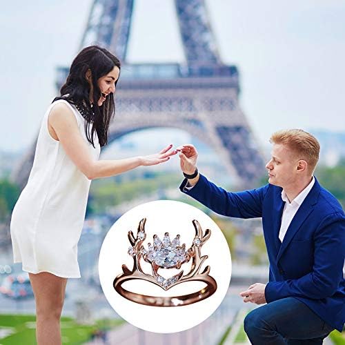 Womenенски ringsенски прстени мода прекрасен стил подарок моден венчален прстен накит симулиран прстен за ангажман на дијаманти