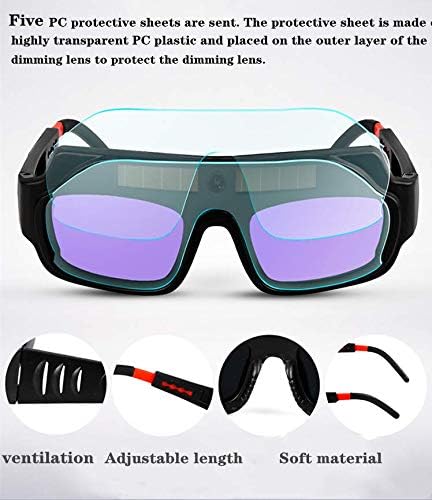 ZHRMJZG Очила за заварување Вистински преглед на боја -1/1/1/2 Оптичка јасност заварување за заварување на очила за заварување
